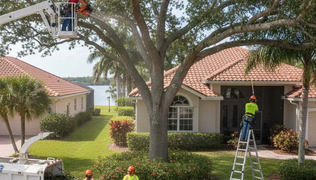 Tree service crew providing professional tree care in Sarasota, FL