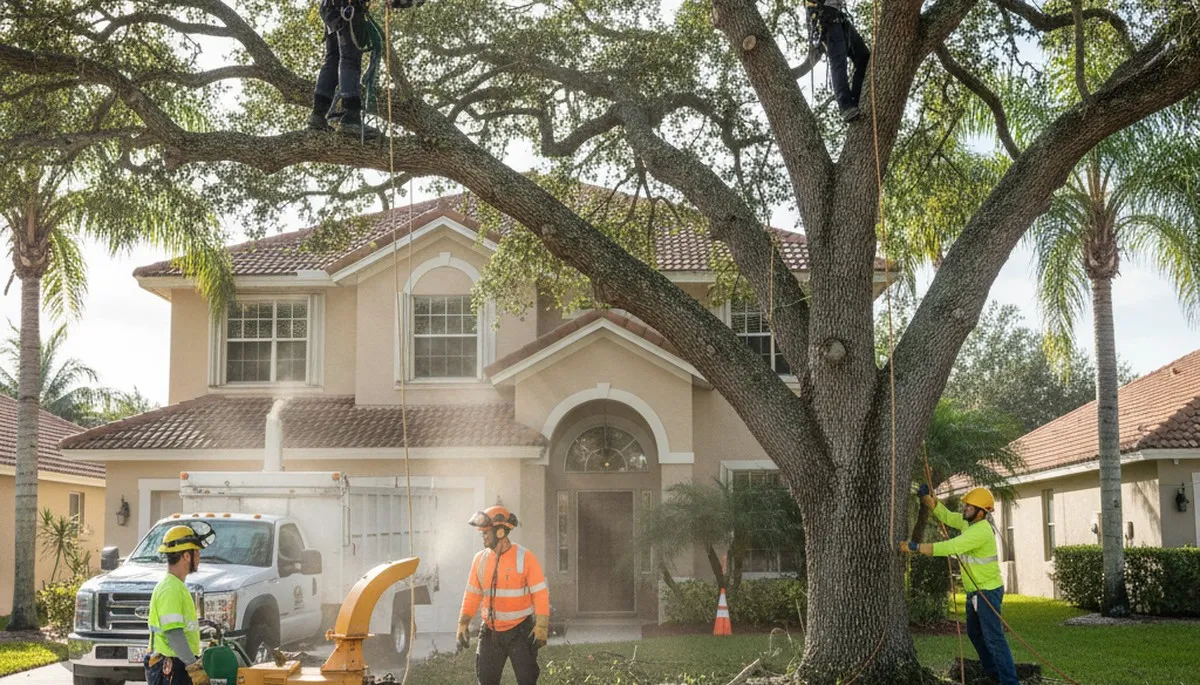 Tree service crew in Sarasota, FL providing professional tree trimming and removal